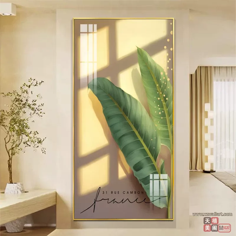 抽象 单幅 装饰画 奶油风 玄关背景墙挂画 晶瓷画