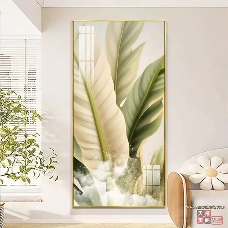 抽象 单幅 装饰画 奶油风 玄关背景墙挂画 晶瓷画