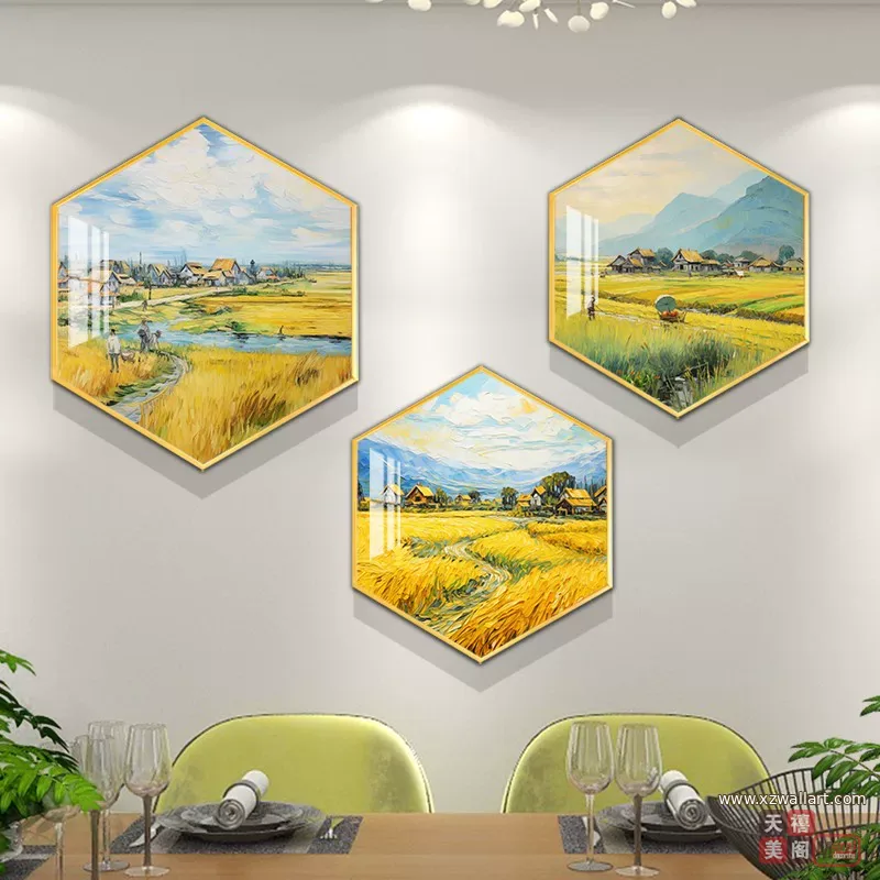 抽象 单幅 装饰画 现代简约 餐厅背景墙挂画 晶瓷画