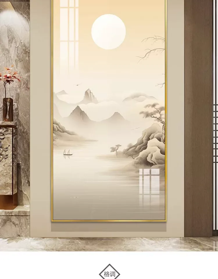 抽象 单幅 装饰画 奶油风 玄关背景墙挂画 晶瓷画