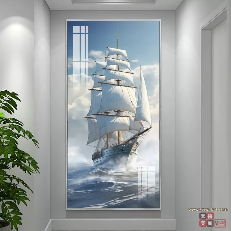 抽象 单幅 装饰画 现代简约 玄关背景墙挂画 晶瓷画