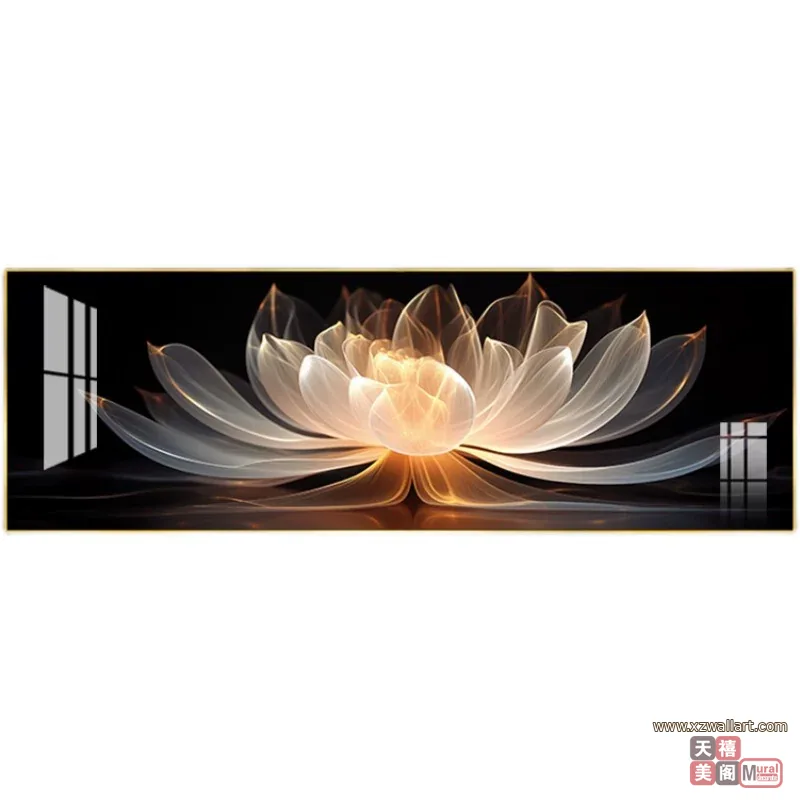 抽象 单幅 装饰画 轻奢风 卧室背景墙挂画 晶瓷画