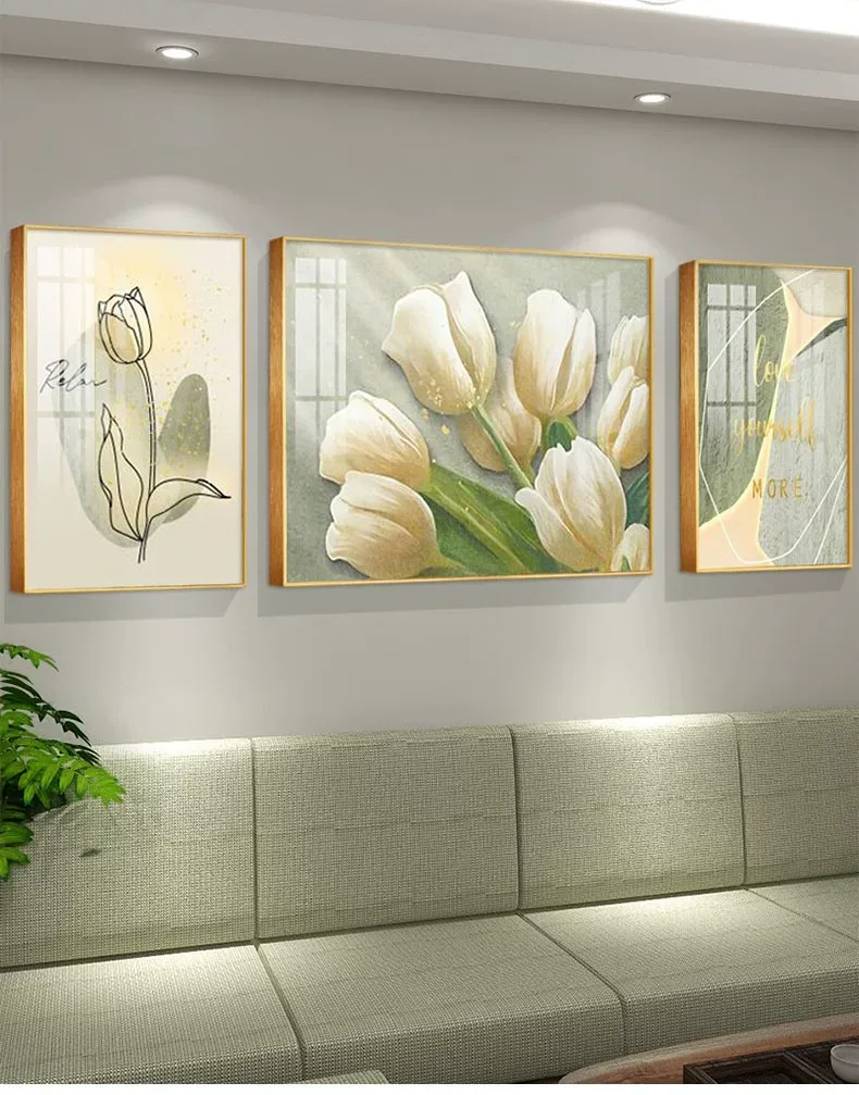 抽象 单幅 装饰画 奶油风 客厅背景墙挂画 晶瓷画