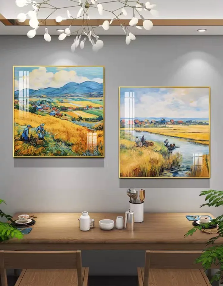 抽象 单幅 装饰画 轻奢风 餐厅背景墙挂画 晶瓷画