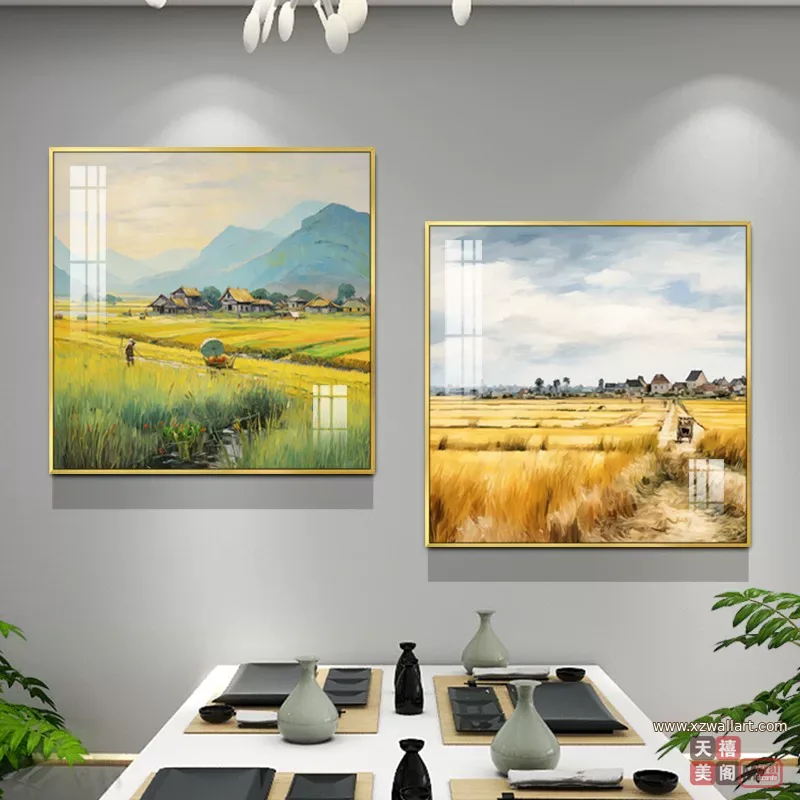 抽象 单幅 装饰画 轻奢风 餐厅背景墙挂画 晶瓷画