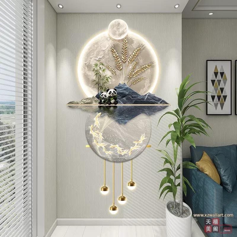 抽象 单幅 装饰画 奶油风 玄关背景墙挂画 晶瓷画