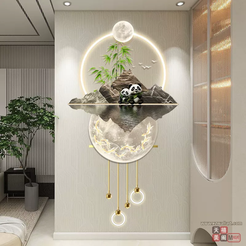 抽象 单幅 装饰画 轻奢风 玄关背景墙挂画 晶瓷画
