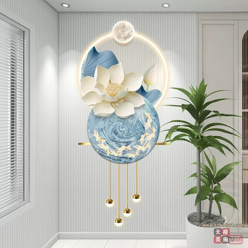 抽象 单幅 装饰画 轻奢风 玄关背景墙挂画 晶瓷画