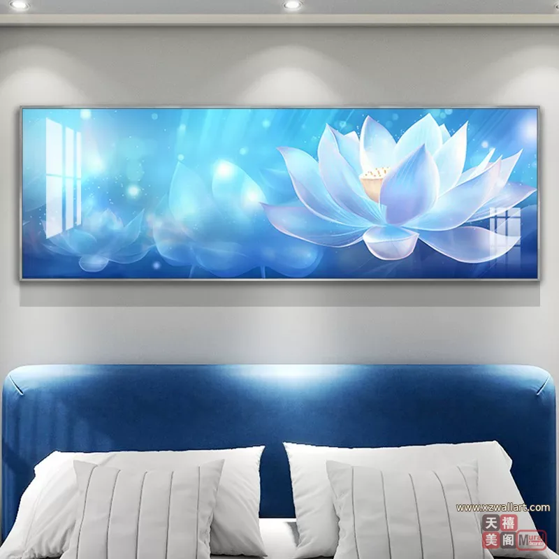抽象 单幅 装饰画 轻奢风 卧室背景墙挂画 晶瓷画