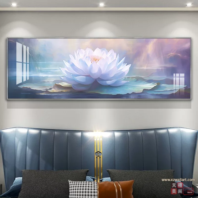 抽象 单幅 装饰画 轻奢风 卧室背景墙挂画 晶瓷画
