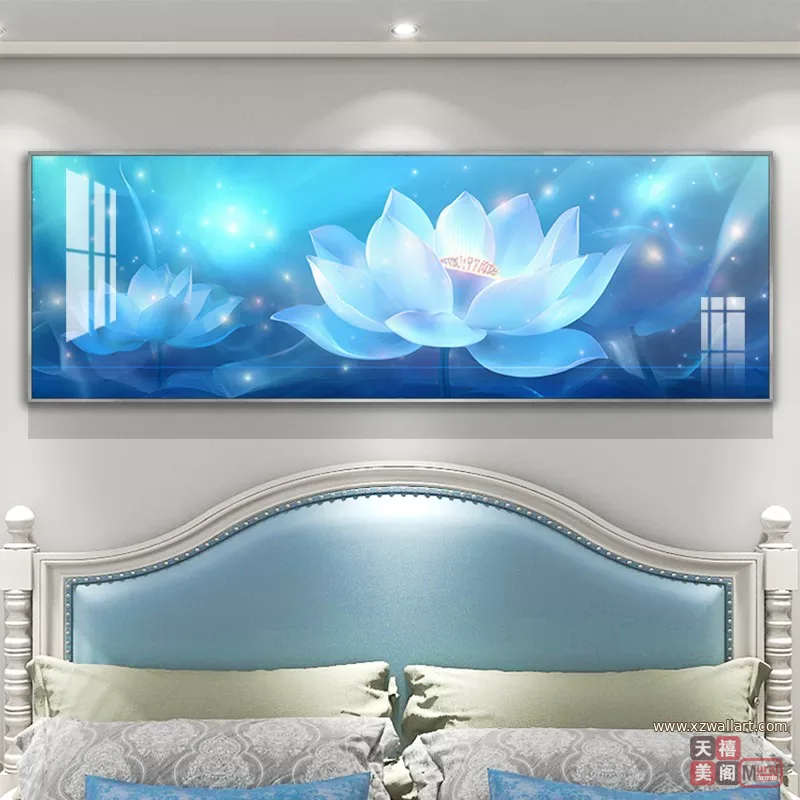 抽象 单幅 装饰画 轻奢风 卧室背景墙挂画 晶瓷画