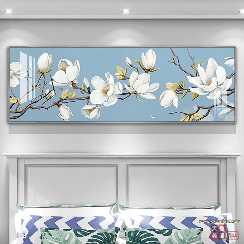抽象 单幅 装饰画 轻奢风 卧室背景墙挂画 晶瓷画