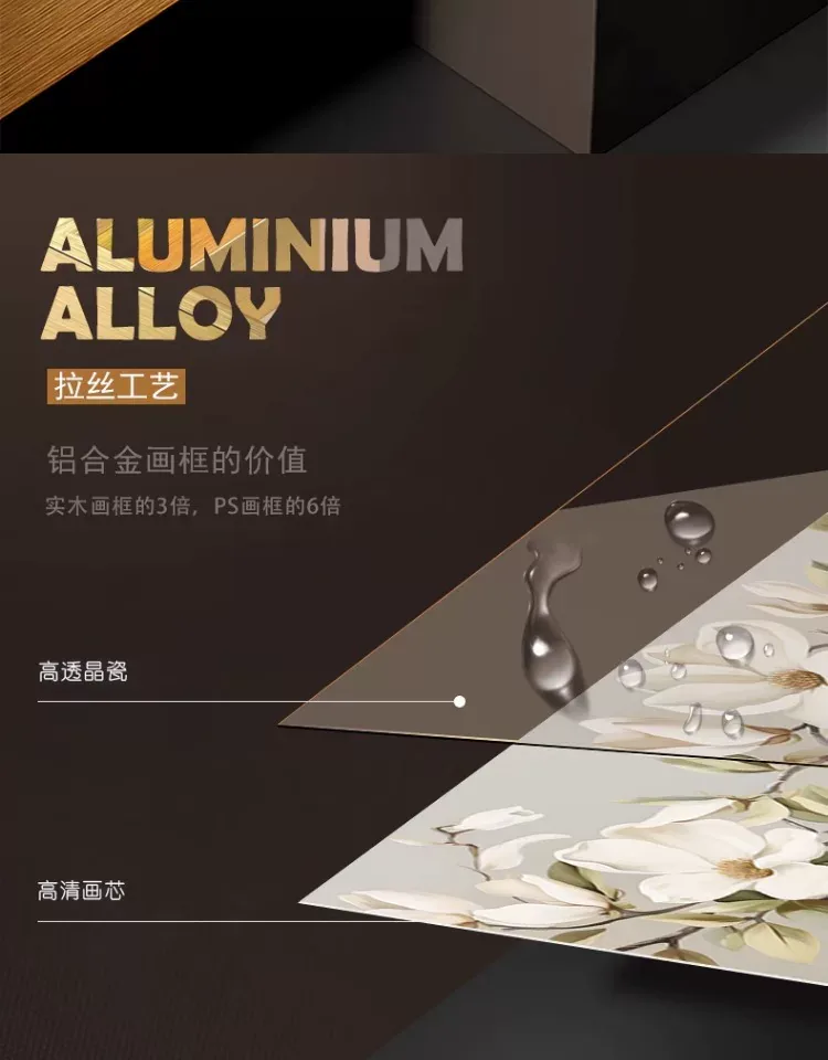 抽象 单幅 装饰画 轻奢风 卧室背景墙挂画 晶瓷画