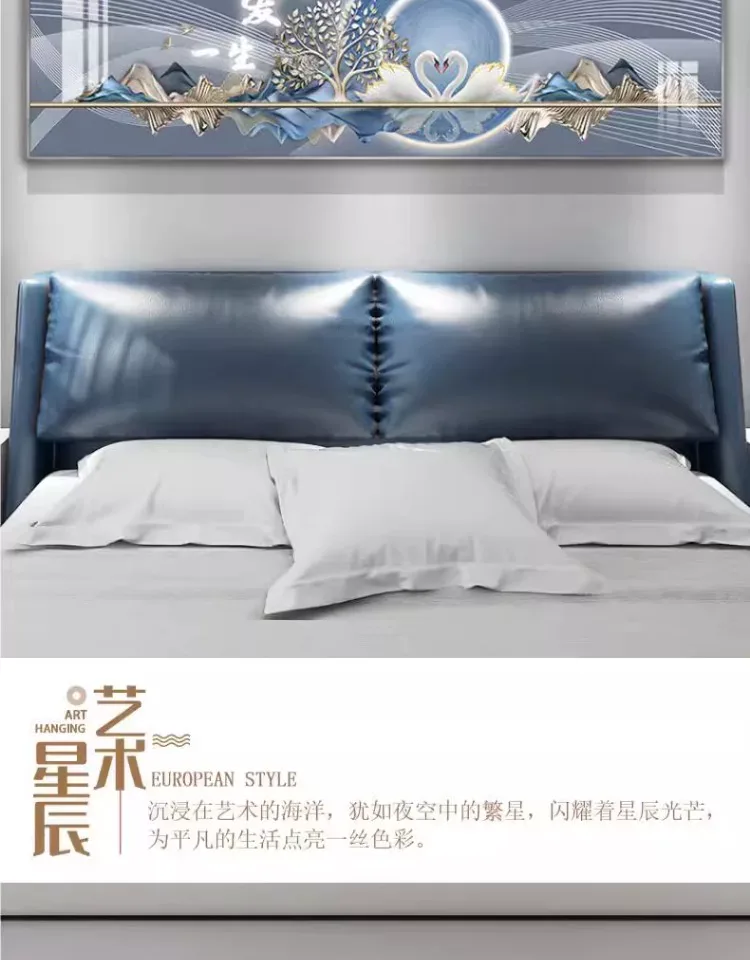 山水 单幅 装饰画 轻奢风 卧室背景墙挂画 晶瓷画