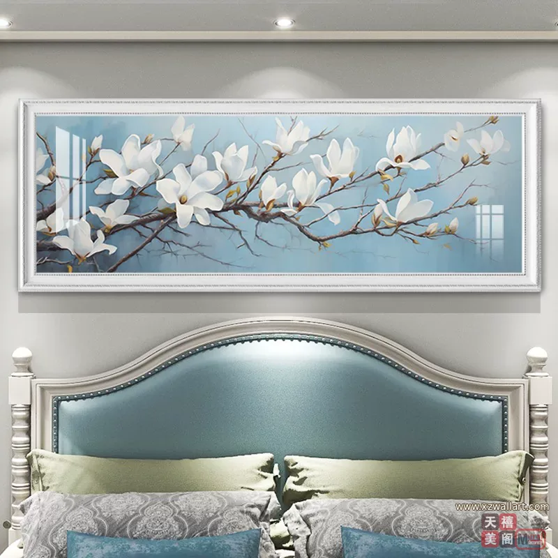 抽象 单幅 装饰画 欧式 卧室背景墙挂画 晶瓷画