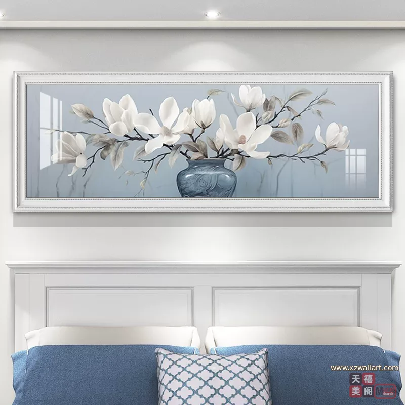 抽象 单幅 装饰画 欧式 卧室背景墙挂画 晶瓷画