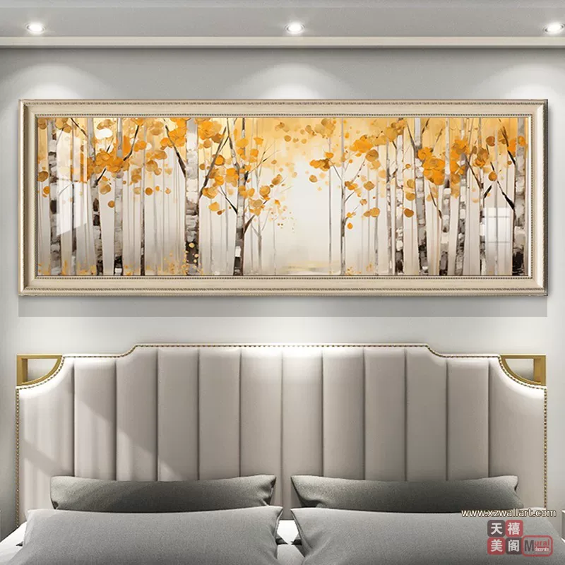抽象 单幅 装饰画 奶油风 卧室背景墙挂画 晶瓷画