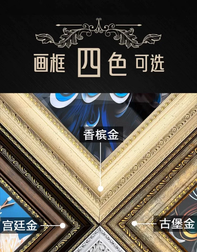 抽象 三联 装饰画 欧式 客厅背景墙挂画 晶瓷画