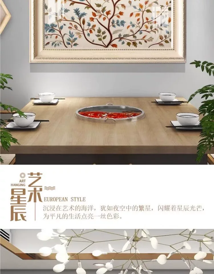 抽象 单幅 装饰画 奶油风 餐厅背景墙挂画 晶瓷画