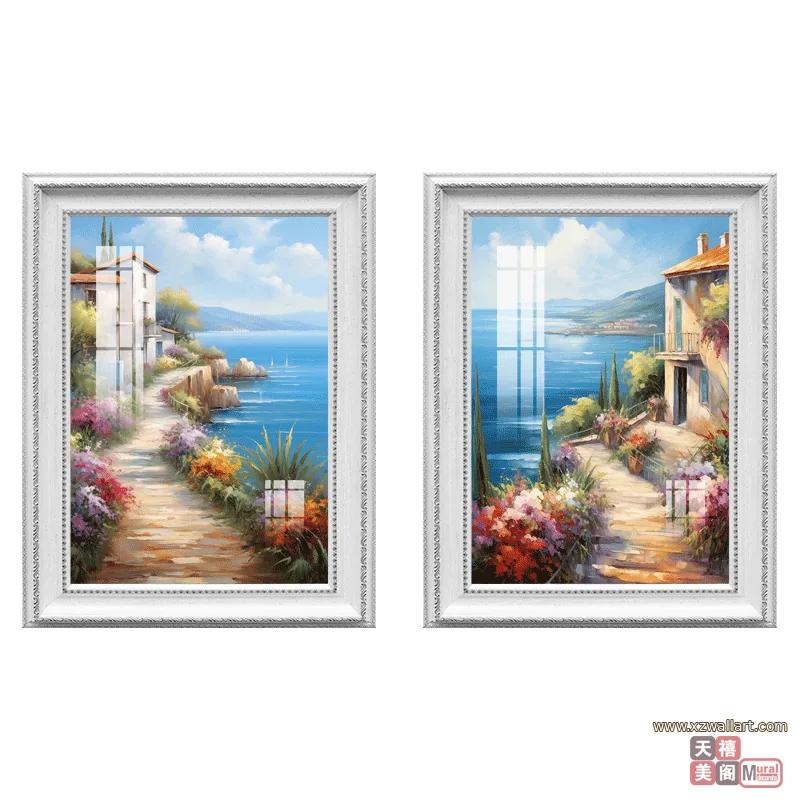 抽象 单幅 装饰画 美式 餐厅背景墙挂画 晶瓷画