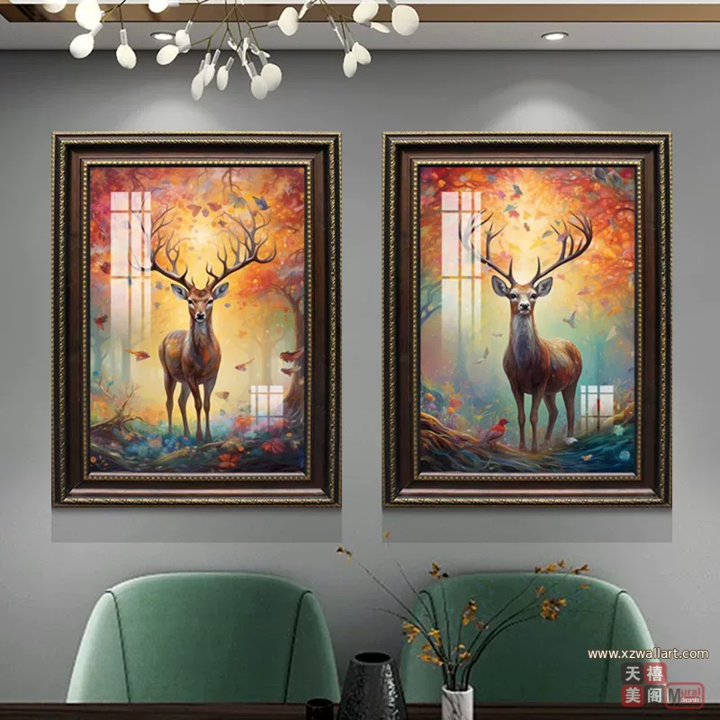 抽象 单幅 装饰画 欧式 餐厅背景墙挂画 晶瓷画