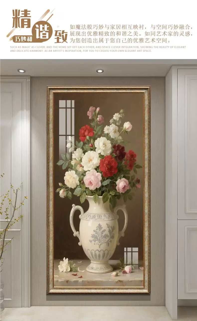抽象 单幅 装饰画 美式 玄关背景墙挂画 晶瓷画