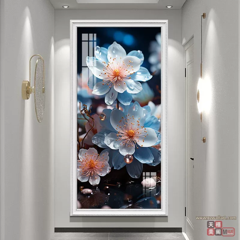 抽象 单幅 装饰画 现代简约 玄关背景墙挂画 晶瓷画
