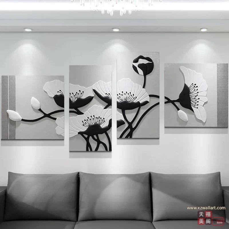 抽象 单幅 装饰画 轻奢风 客厅背景墙挂画 晶瓷画