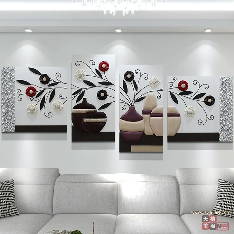 抽象 单幅 装饰画 轻奢风 客厅背景墙挂画 晶瓷画
