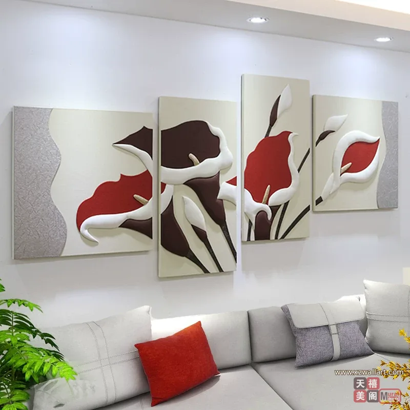 抽象 单幅 装饰画 轻奢风 客厅背景墙挂画 晶瓷画