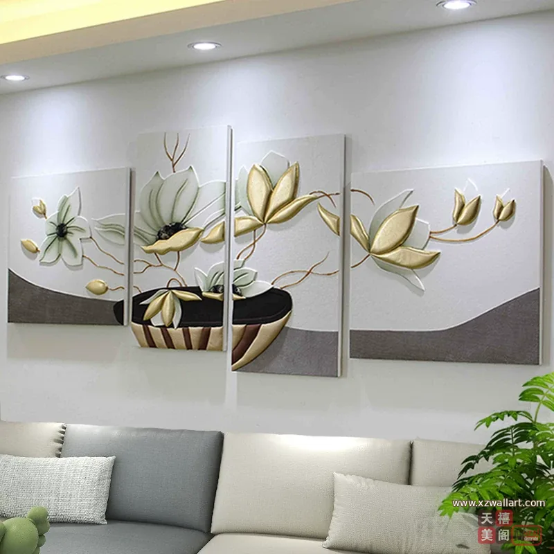 抽象 单幅 装饰画 轻奢风 客厅背景墙挂画 晶瓷画