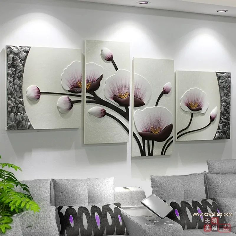 抽象 单幅 装饰画 轻奢风 客厅背景墙挂画 晶瓷画