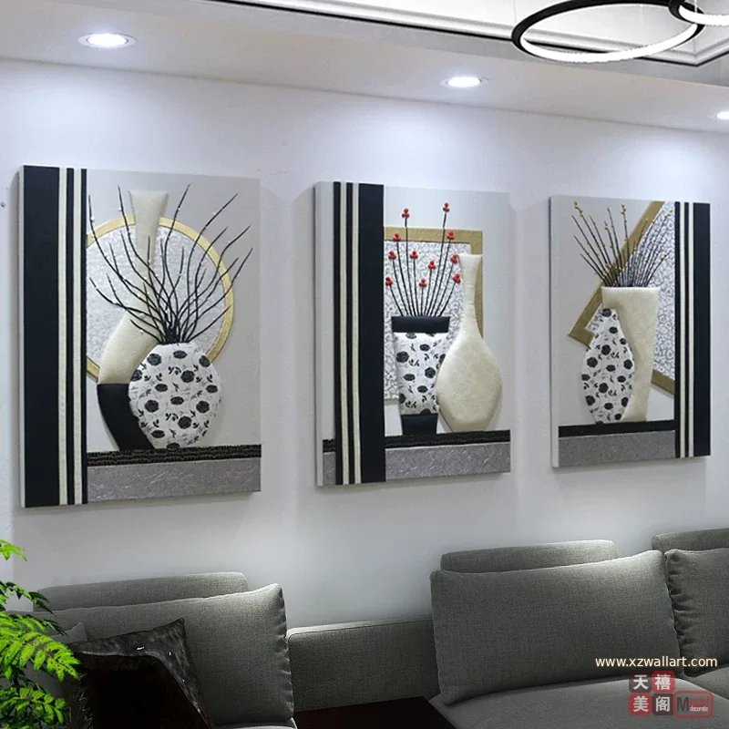 抽象 单幅 装饰画 现代简约 客厅背景墙挂画 晶瓷画