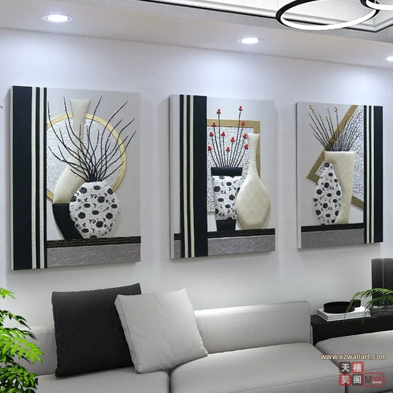 抽象 单幅 装饰画 现代简约 客厅背景墙挂画 晶瓷画