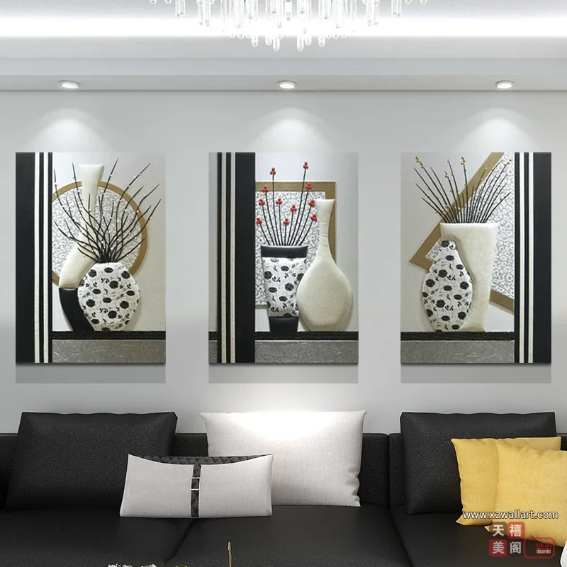 抽象 单幅 装饰画 现代简约 客厅背景墙挂画 晶瓷画