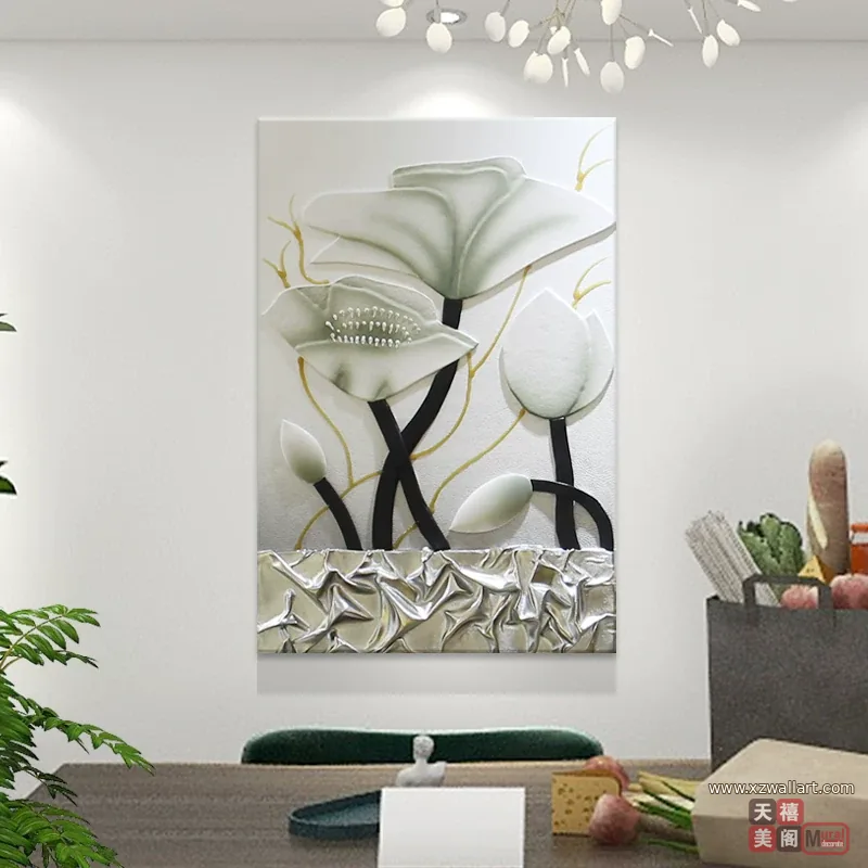 抽象 单幅 装饰画 轻奢风 餐厅背景墙挂画 晶瓷画