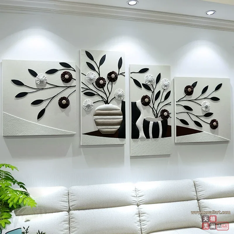 抽象 单幅 装饰画 轻奢风 客厅背景墙挂画 晶瓷画