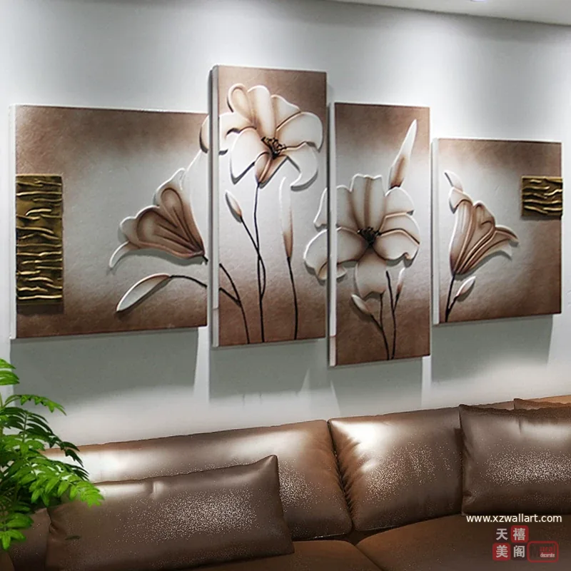 抽象 单幅 装饰画 奶油风 客厅背景墙挂画 晶瓷画