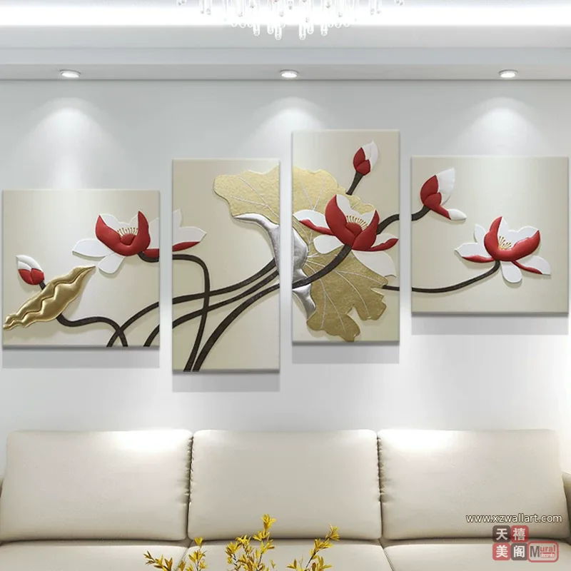 抽象 单幅 装饰画 轻奢风 客厅背景墙挂画 晶瓷画