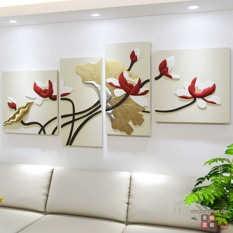 抽象 单幅 装饰画 轻奢风 客厅背景墙挂画 晶瓷画