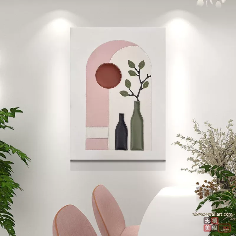 抽象 单幅 装饰画 北欧风 餐厅背景墙挂画 晶瓷画
