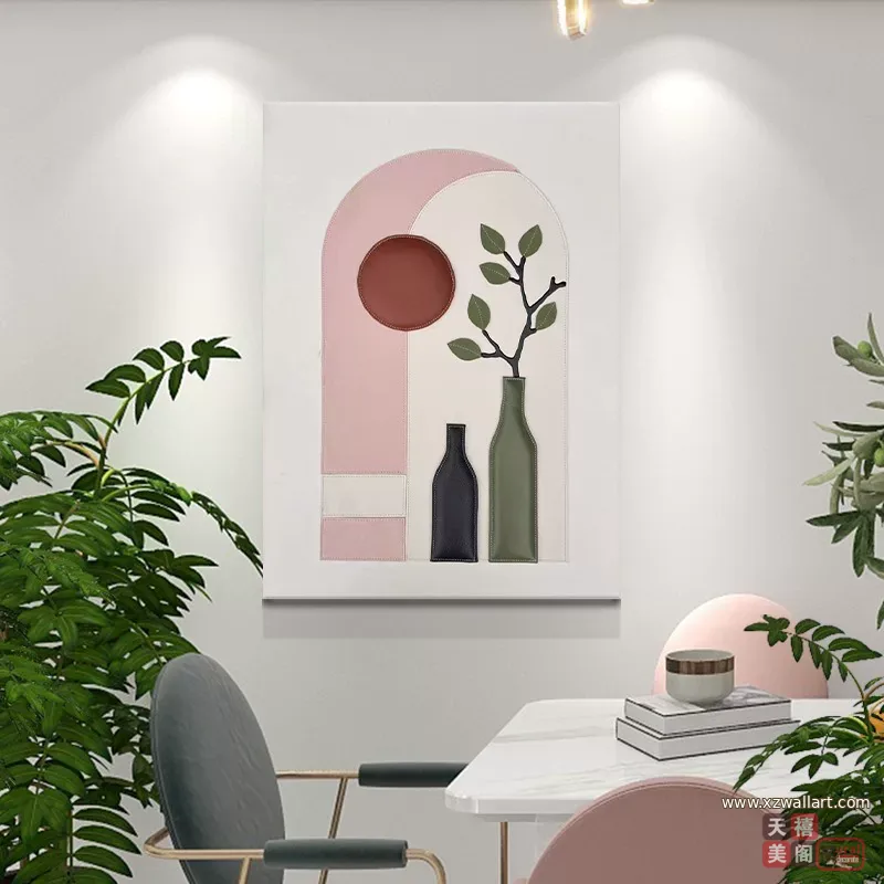 抽象 单幅 装饰画 北欧风 餐厅背景墙挂画 晶瓷画
