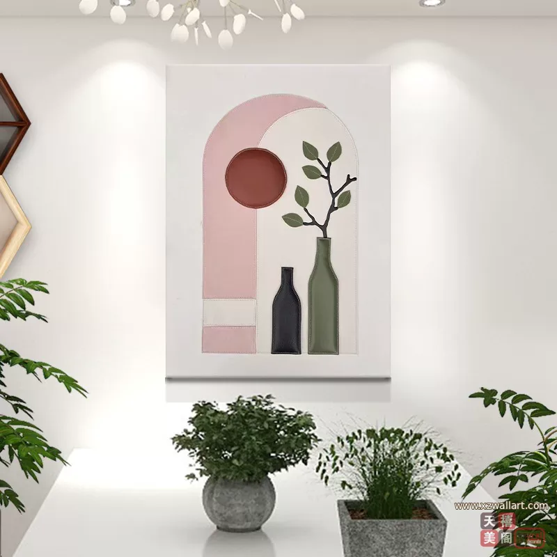 抽象 单幅 装饰画 北欧风 餐厅背景墙挂画 晶瓷画