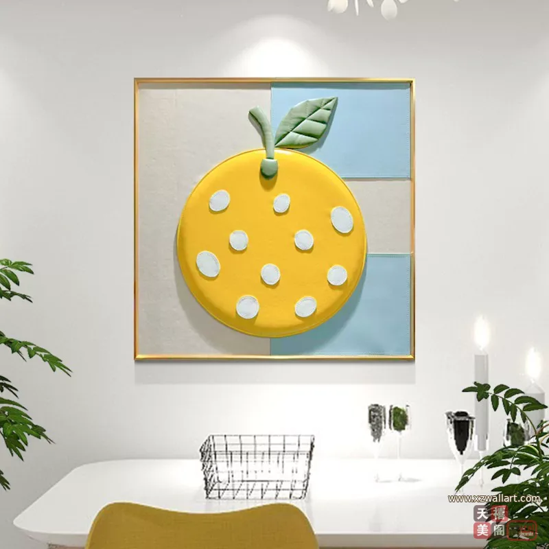 抽象 单幅 装饰画 轻奢风 餐厅背景墙挂画 晶瓷画