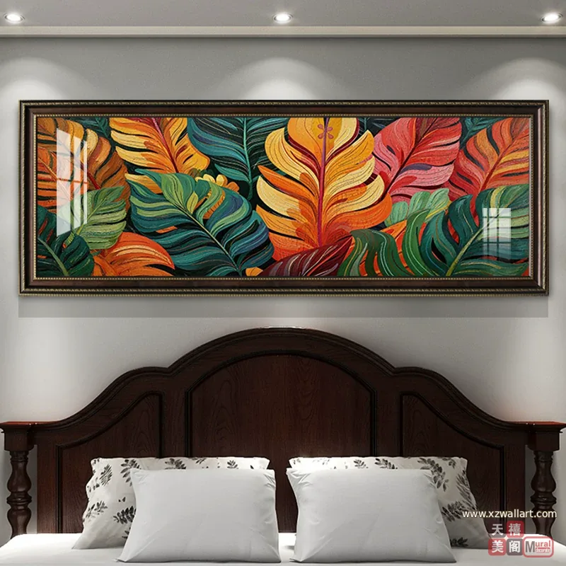 抽象 单幅 装饰画 复古怀旧 卧室背景墙挂画 晶瓷画