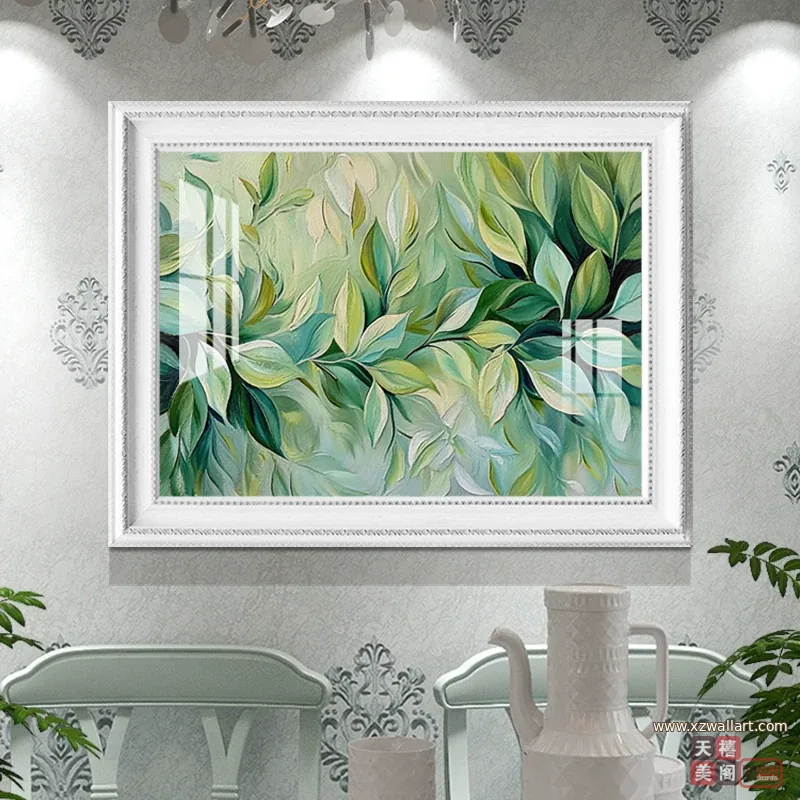 抽象 单幅 装饰画 轻奢风 餐厅背景墙挂画 晶瓷画