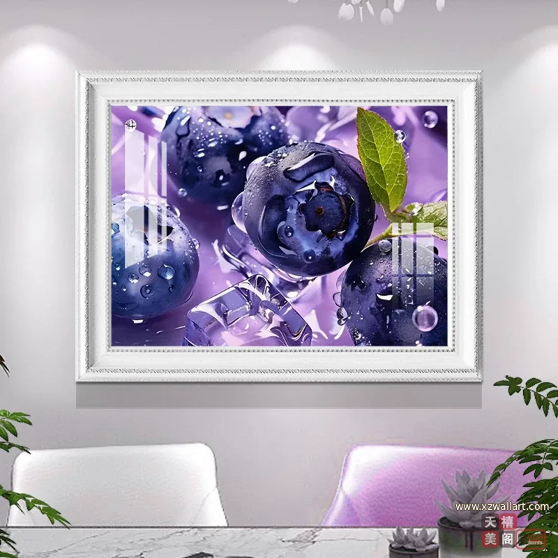 抽象 单幅 装饰画 现代简约 餐厅背景墙挂画 晶瓷画