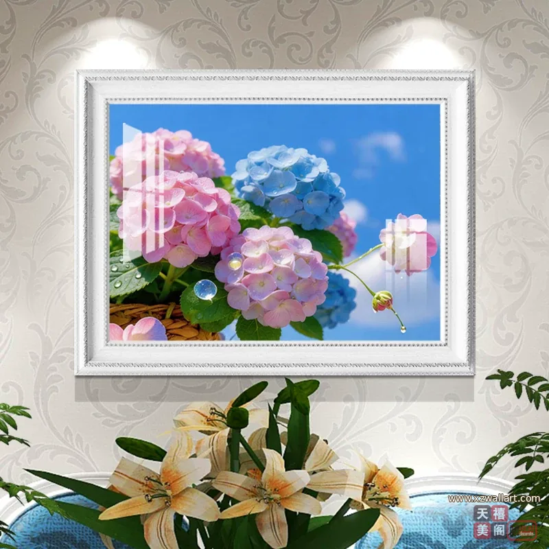 花 单幅 装饰画 法式风 餐厅背景墙挂画 晶瓷画