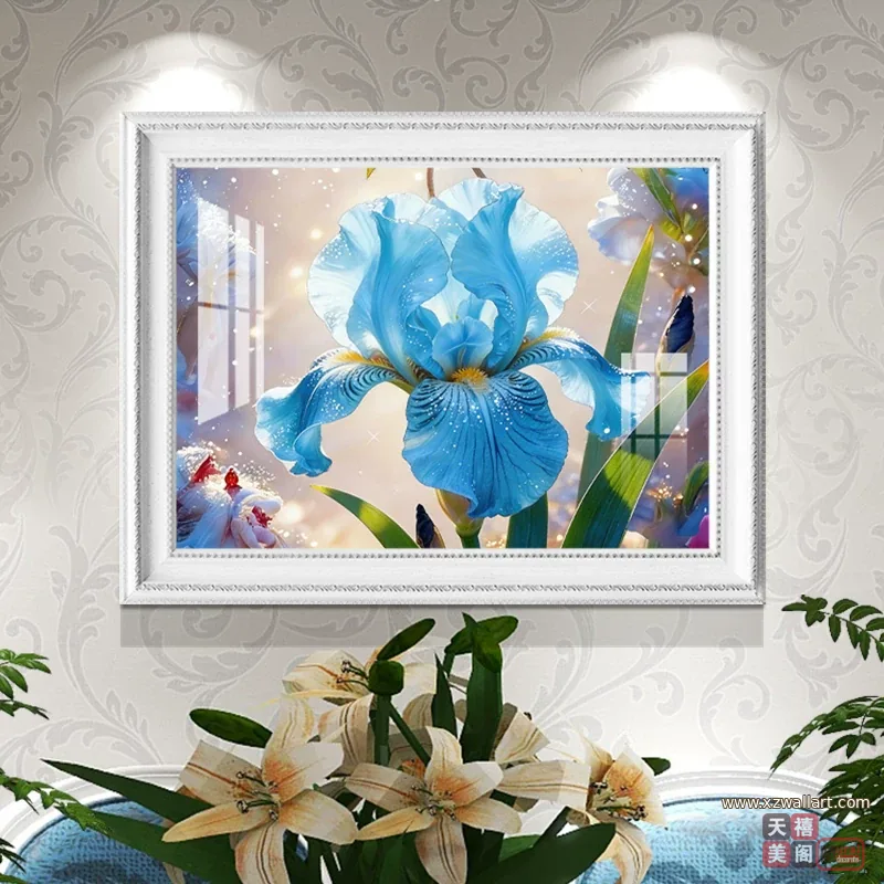 花 单幅 装饰画 轻奢风 餐厅背景墙挂画 晶瓷画