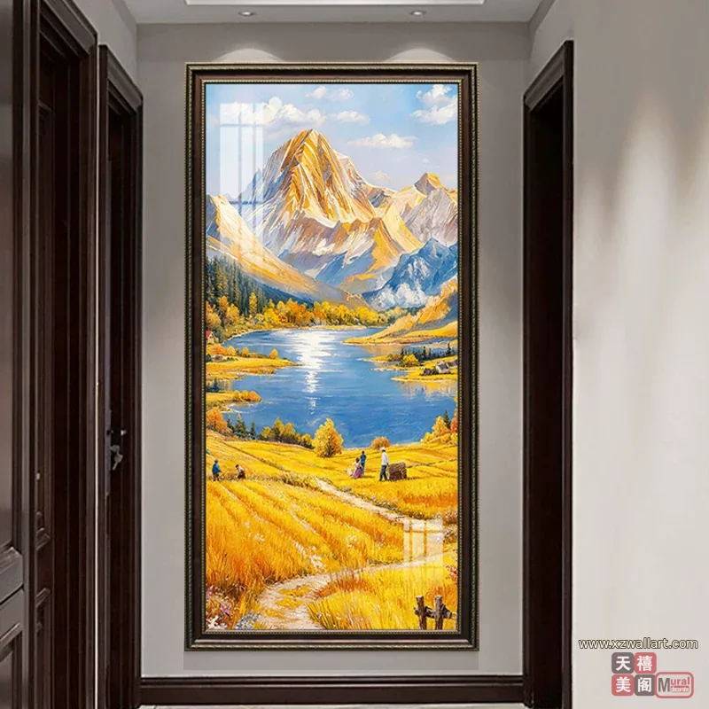 抽象 单幅 装饰画 欧式 玄关背景墙挂画 晶瓷画